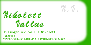 nikolett vallus business card